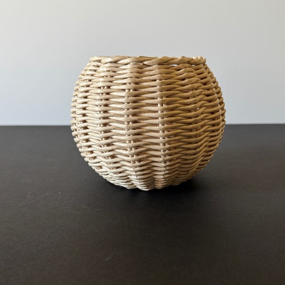 Other - Handmade Elegant Tan Woven Basket